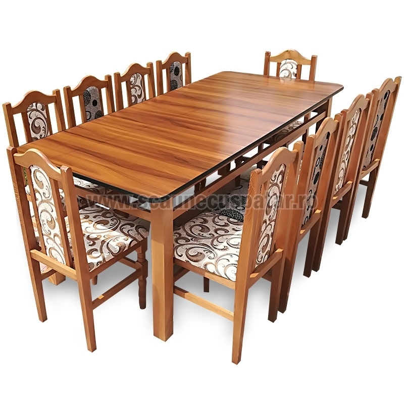 Set masa stejar rustic + 10 scaune