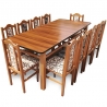 Set masa stejar rustic + 10 scaune