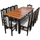 Set masa rustic wenge + 10 scaune