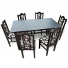 Set masă wenge + 6 scaune