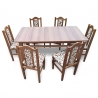 Set masă prun + 6 scaune